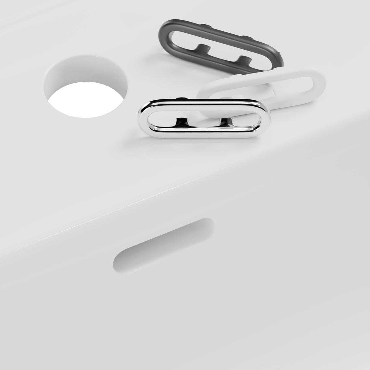 Balmani Nostra plan vasque asymétrique gauche porcelaine blanc mat 120 x 46 cm