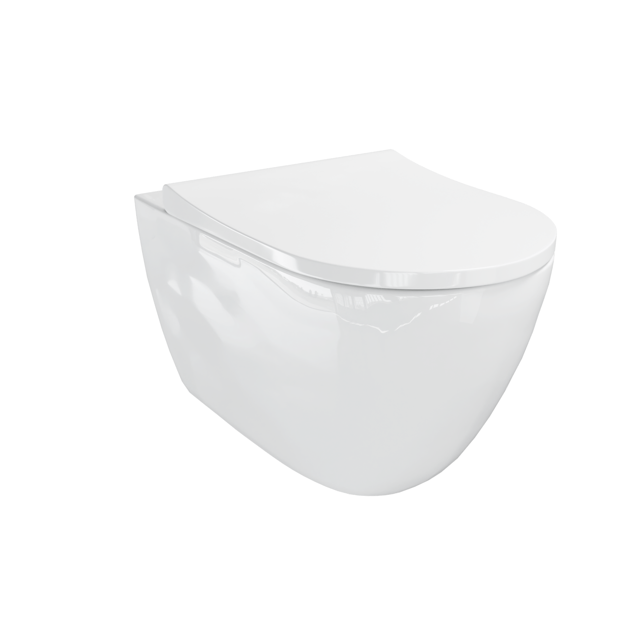 Luca Varess Vinto hangtoilet glanzend wit randloos, inclusief isolatieset