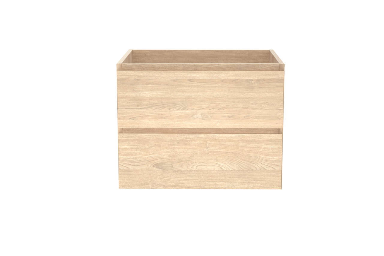 Balmani Mitra meuble sous-lavabo suspendu 67,5 x 55 cm placage chêne naturel 2 tiroirs