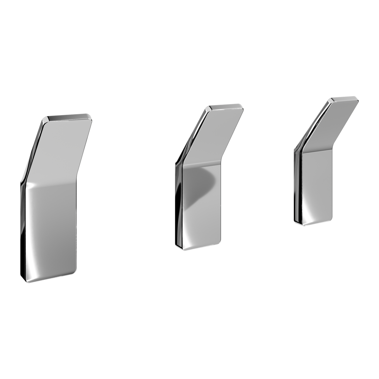 Balmani Amo Haken-Set, 3 Stück, Chrom glänzend