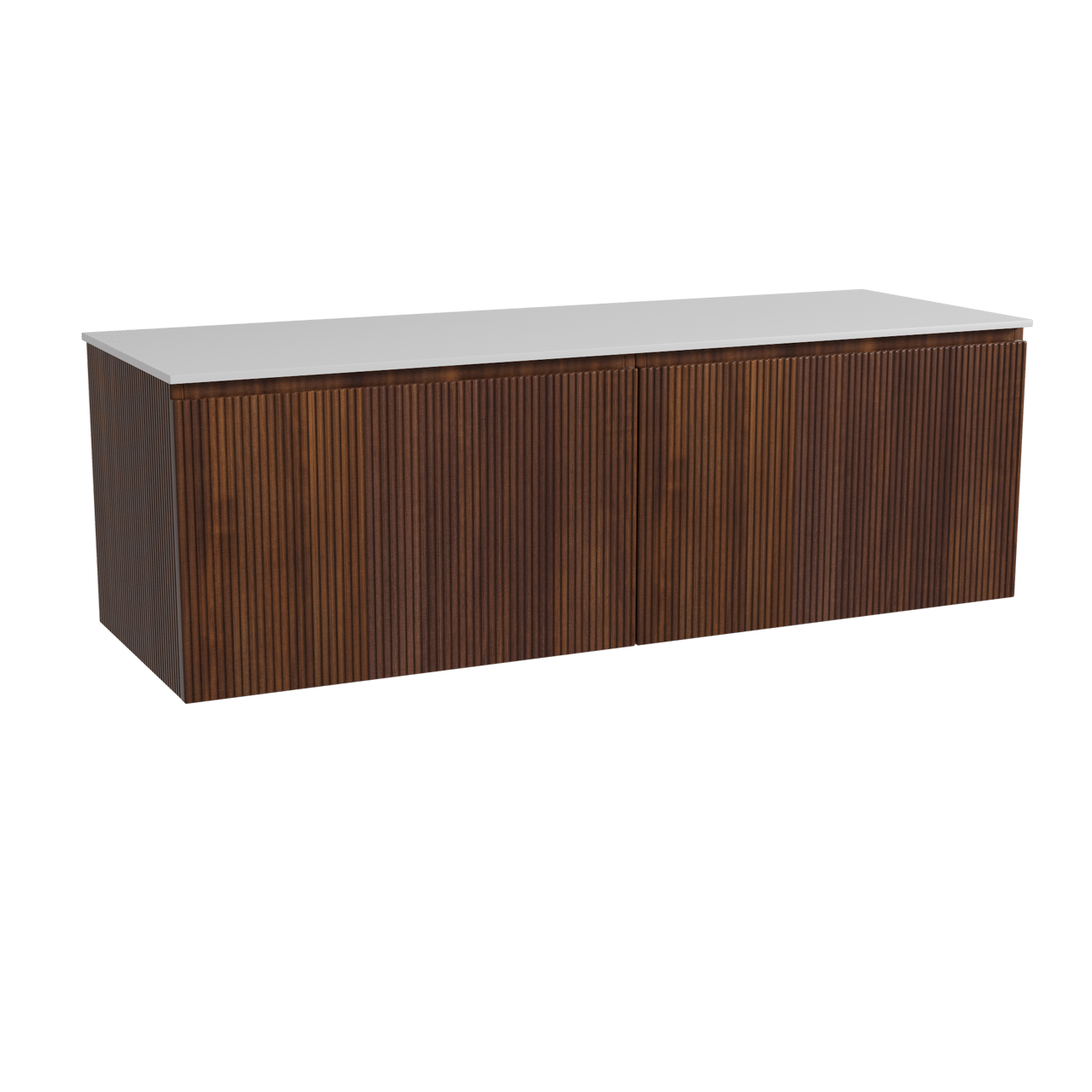 Storke Ribs meuble salle de bains avec tablette pour vasques Tavola