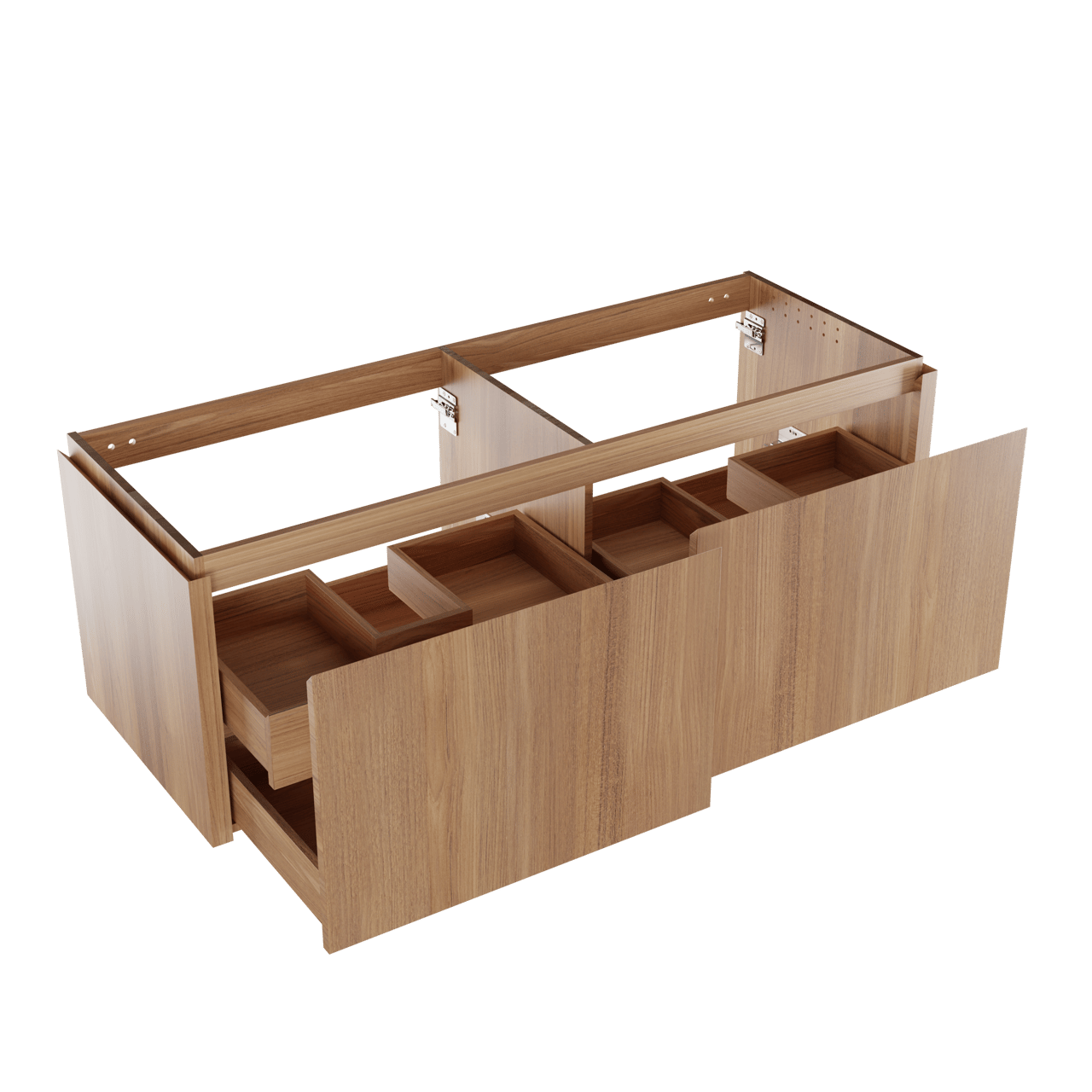 Balmani Eclips zwevende wastafelonderkast 150 x 55 cm Teak 4 lades