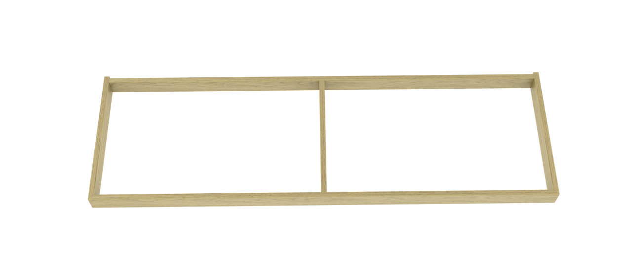 Balmani Lucida Sockel für Bad-Unterschrank, Eiche verwittert, 150 x 55 cm
