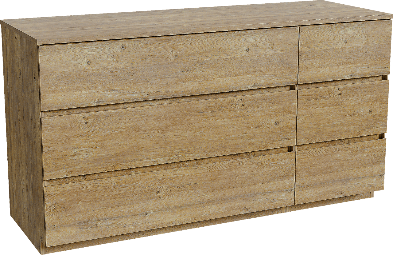 Storke Edge staand badmeubel 150 x 52 cm ruw eiken met Panton enkel of dubbel wastafelblad in melamine ruw eiken