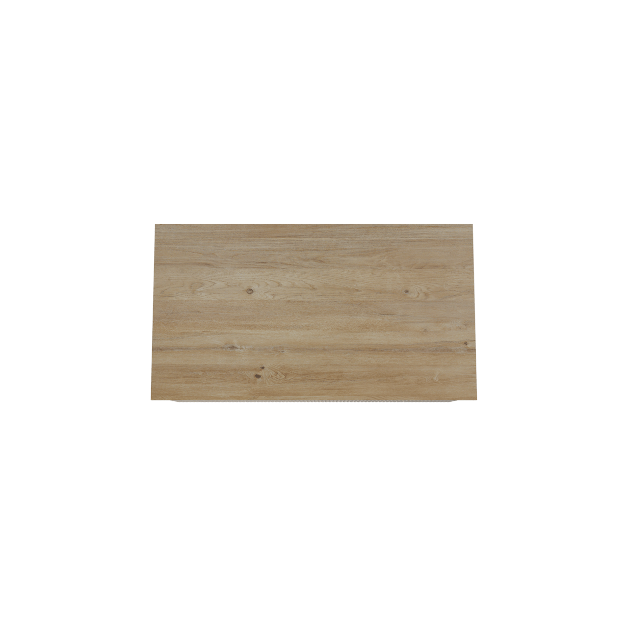 Storke Ribs zwevend badmeubel 95 x 52 cm ruw eiken met Panton enkel wastafelblad in melamine ruw eiken, Verticale symmetrische rechte ribbel