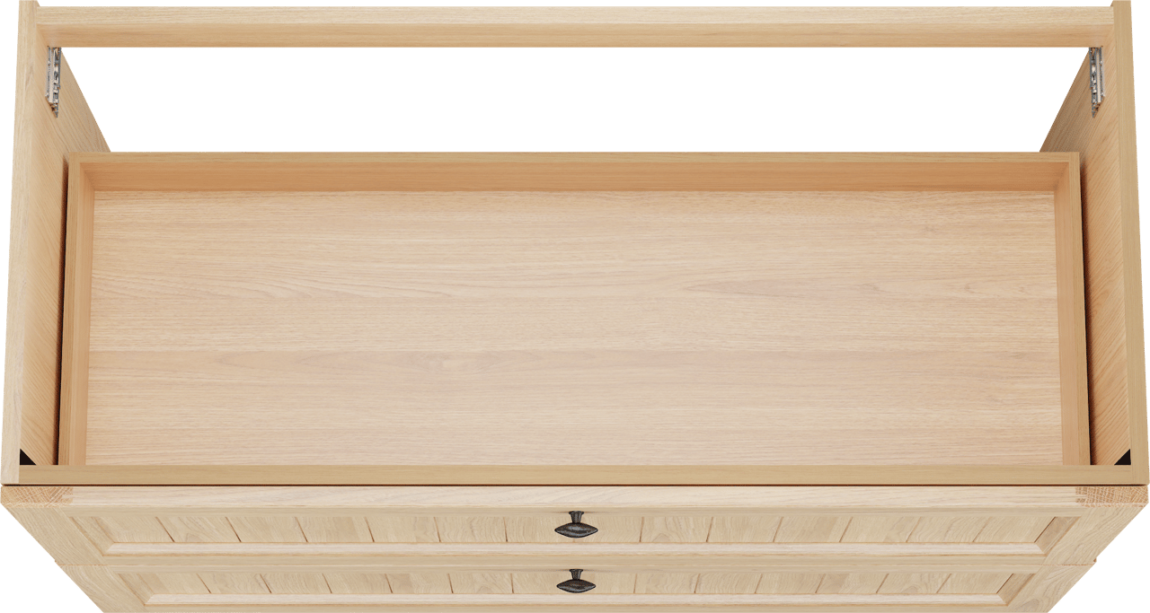 Balmani Lemon meuble sous-lavabo a poser 120 x 55 cm Placage chêne naturel 2 tiroirs