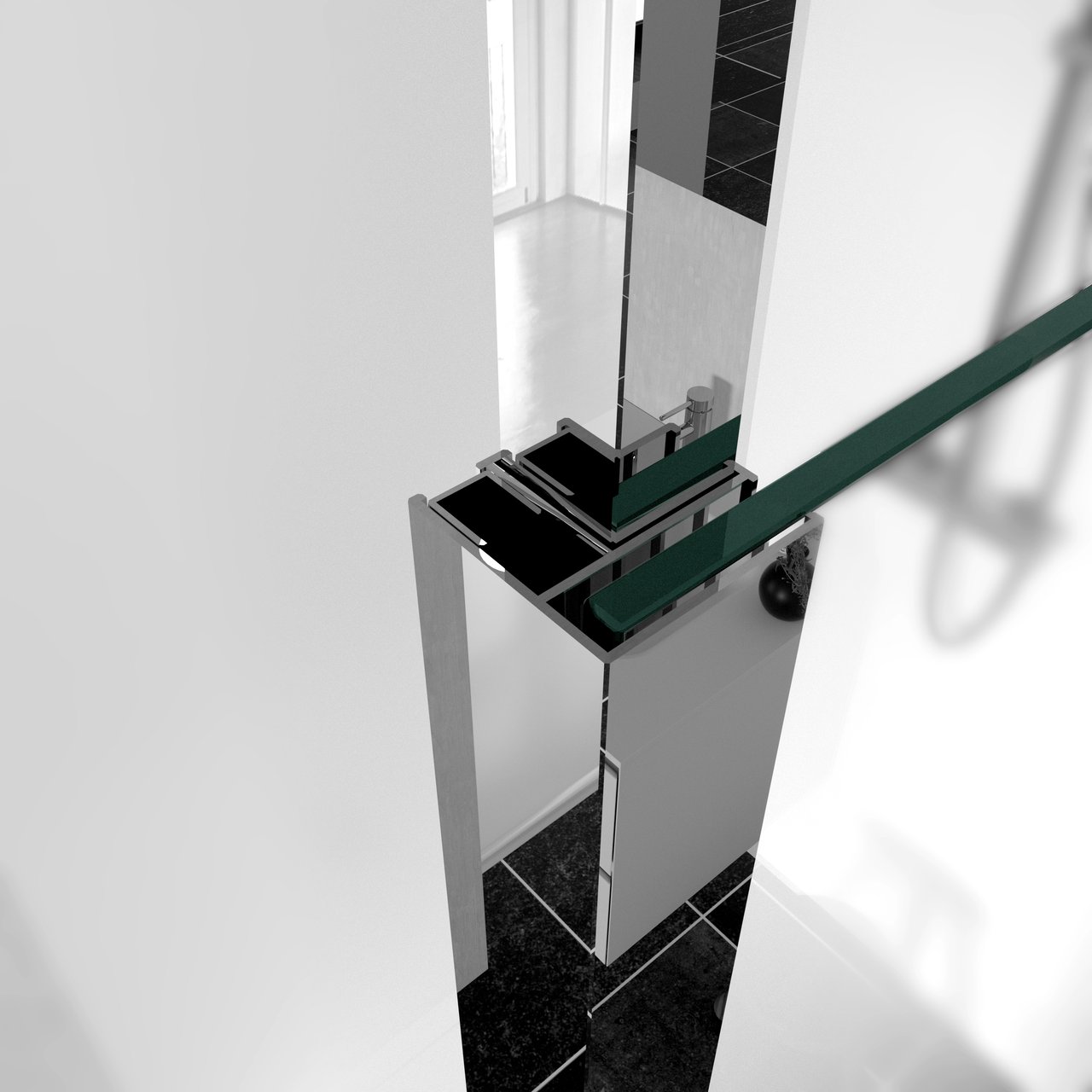 Balmani Modular Deckenhalterung, 200 cm, Chrom