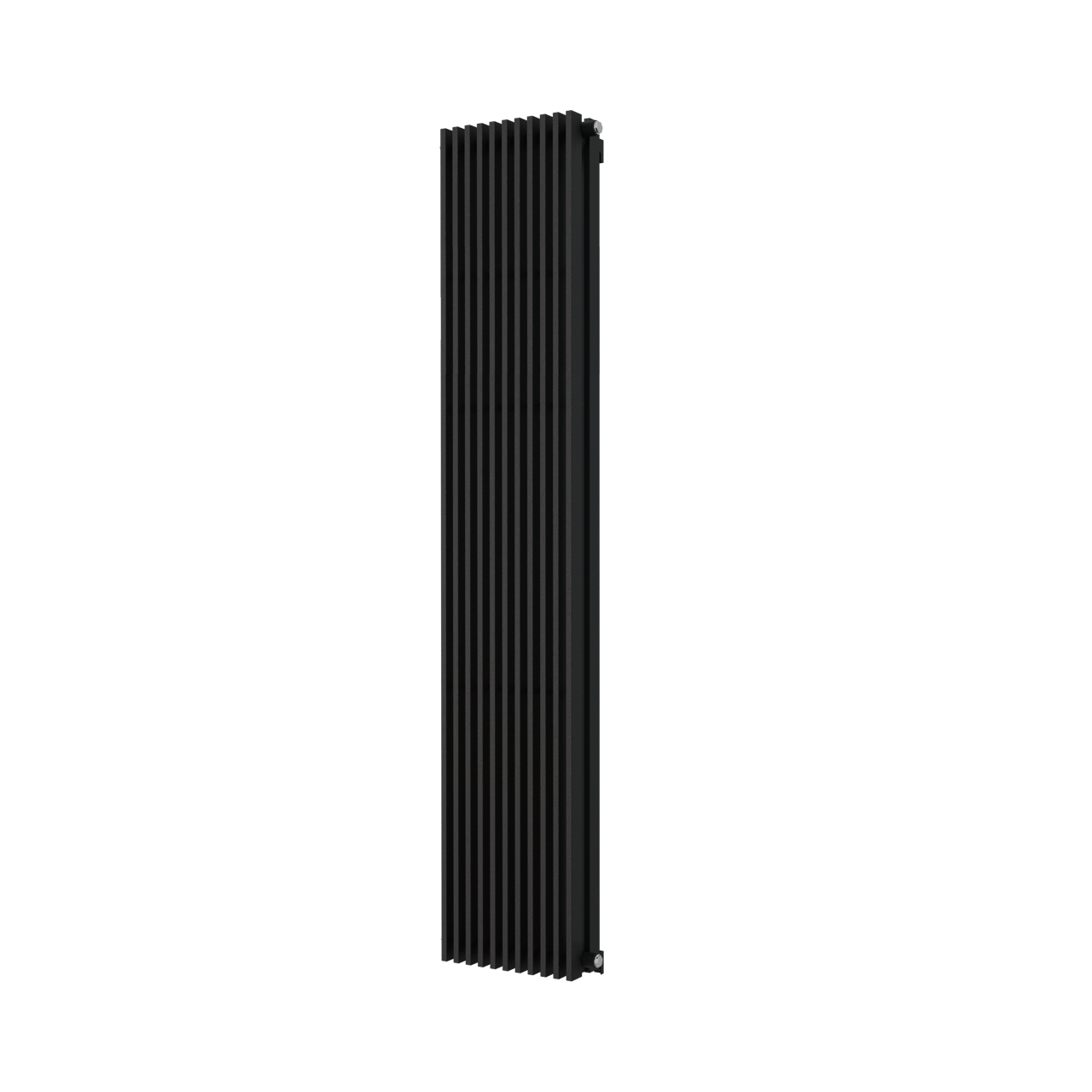 Vipera Corrason dubbele badkamerradiator 40 x 180 cm centrale verwarming mat zwart zij- en middenaansluiting 1994W