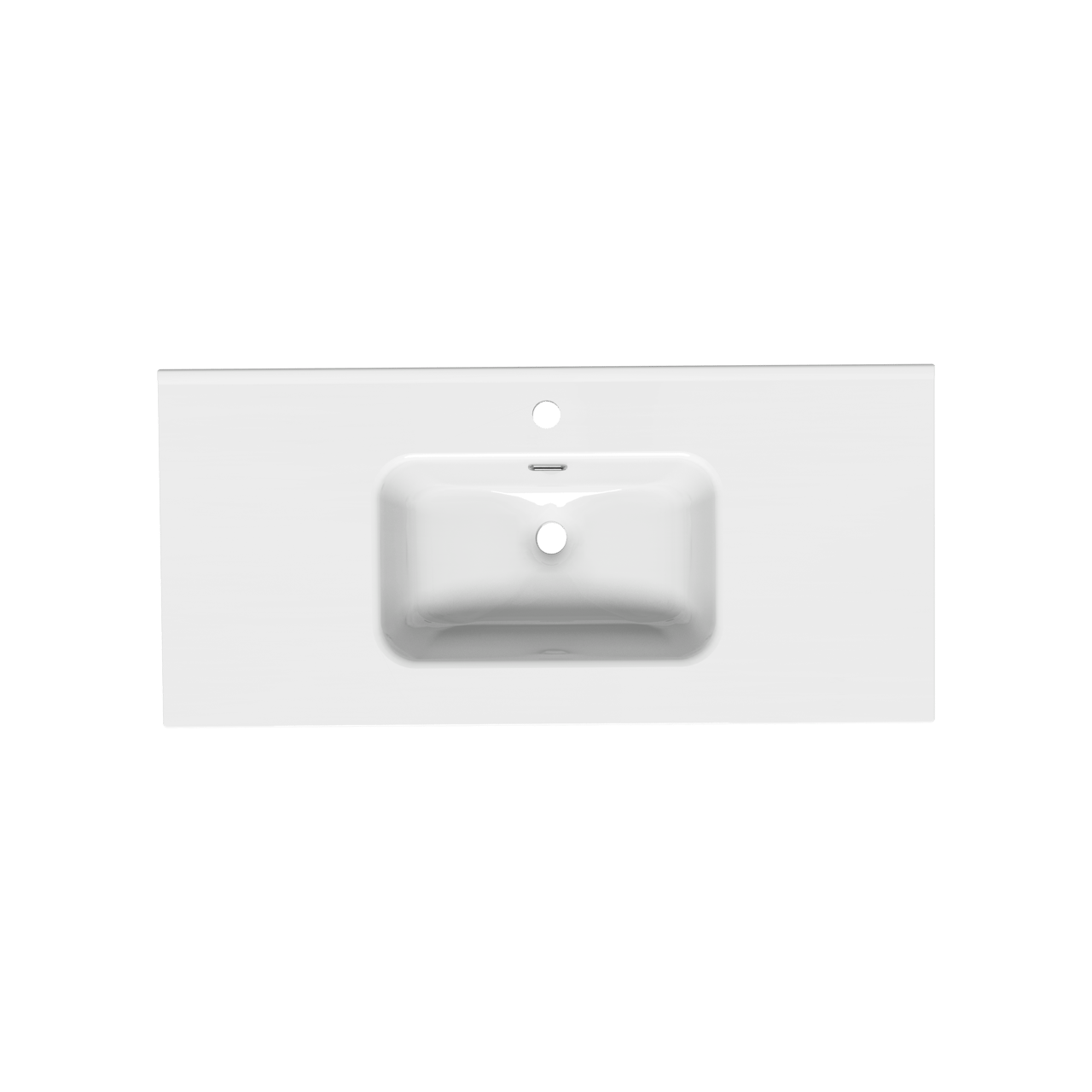 Linie Baro plan simple porcelaine blanc brllant 100 x 46 cm