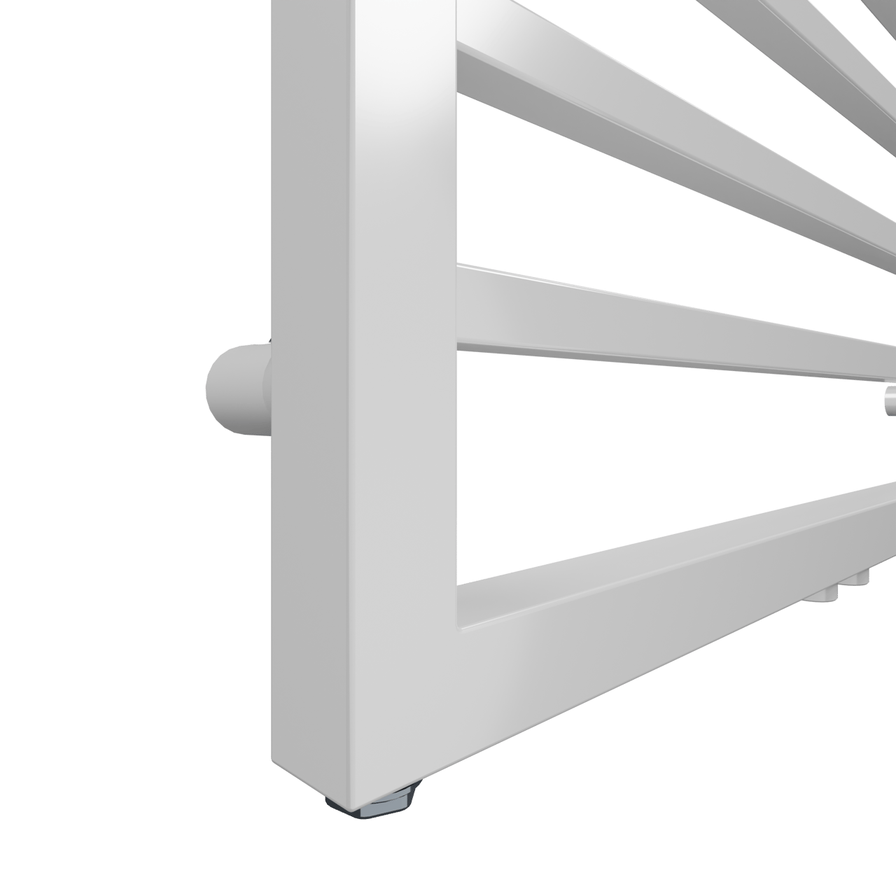 Vipera Listona enkele handdoekradiator 60 x 180 cm elektrische verwarming glanzend wit  750W, weerstand inbegrepen