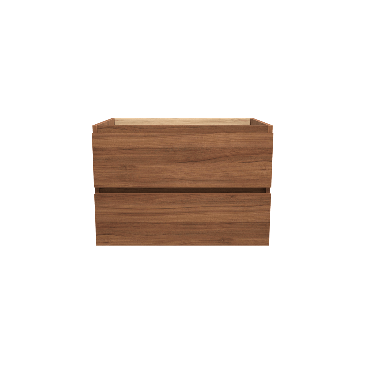 Balmani Lucida zwevende wastafelonderkast 75 x 55 cm notenhout 2 lades