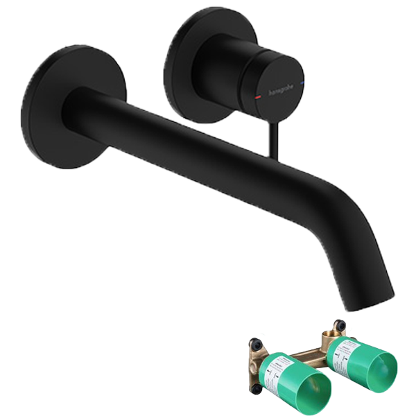 Hansgrohe Tecturis S  inbouw wastafelkraan Mat Zwart incl. inbouwelement