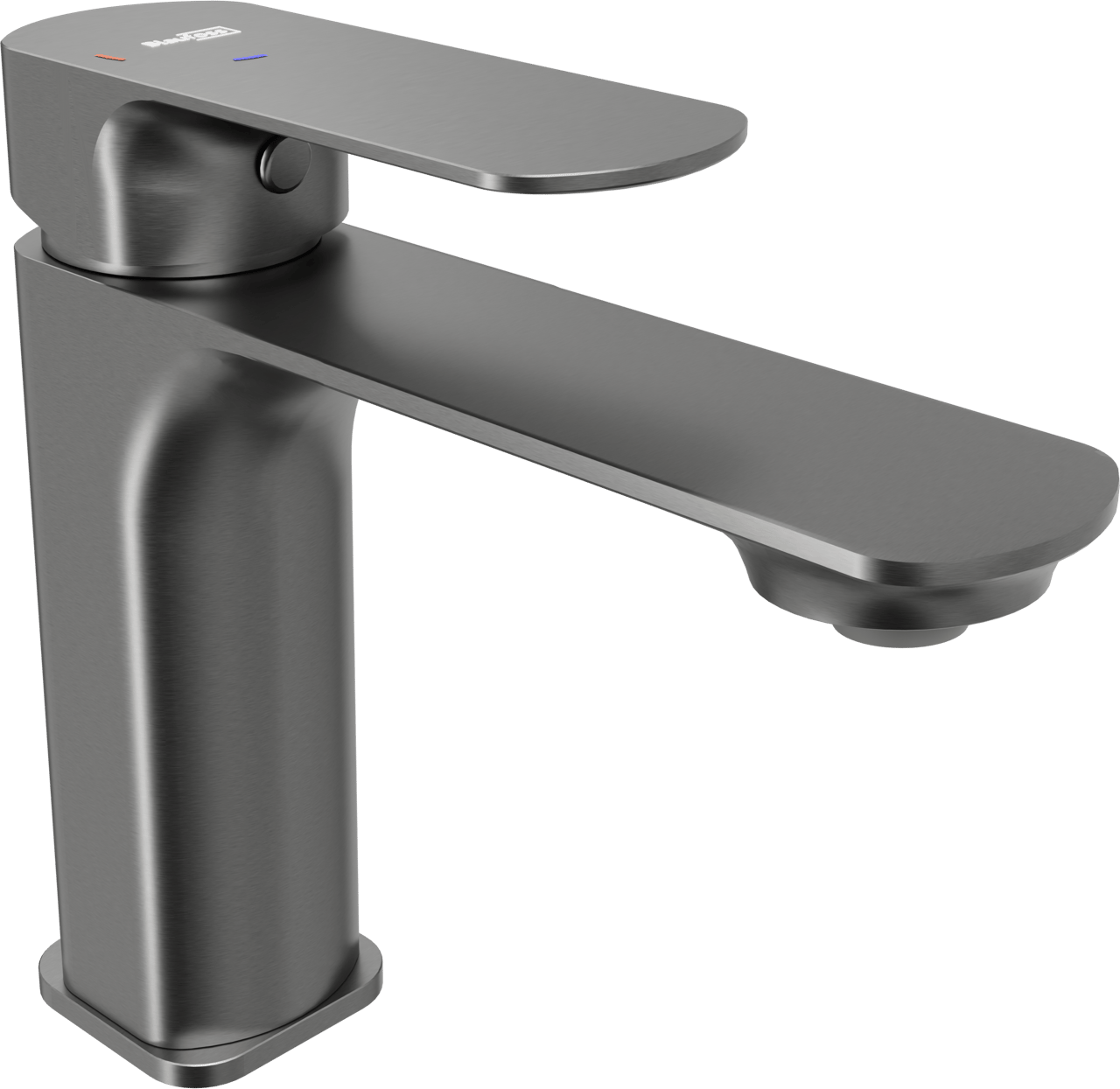 Blaufoss Bodan EcoStart standaard wastafelkraan Brushed GunMetal