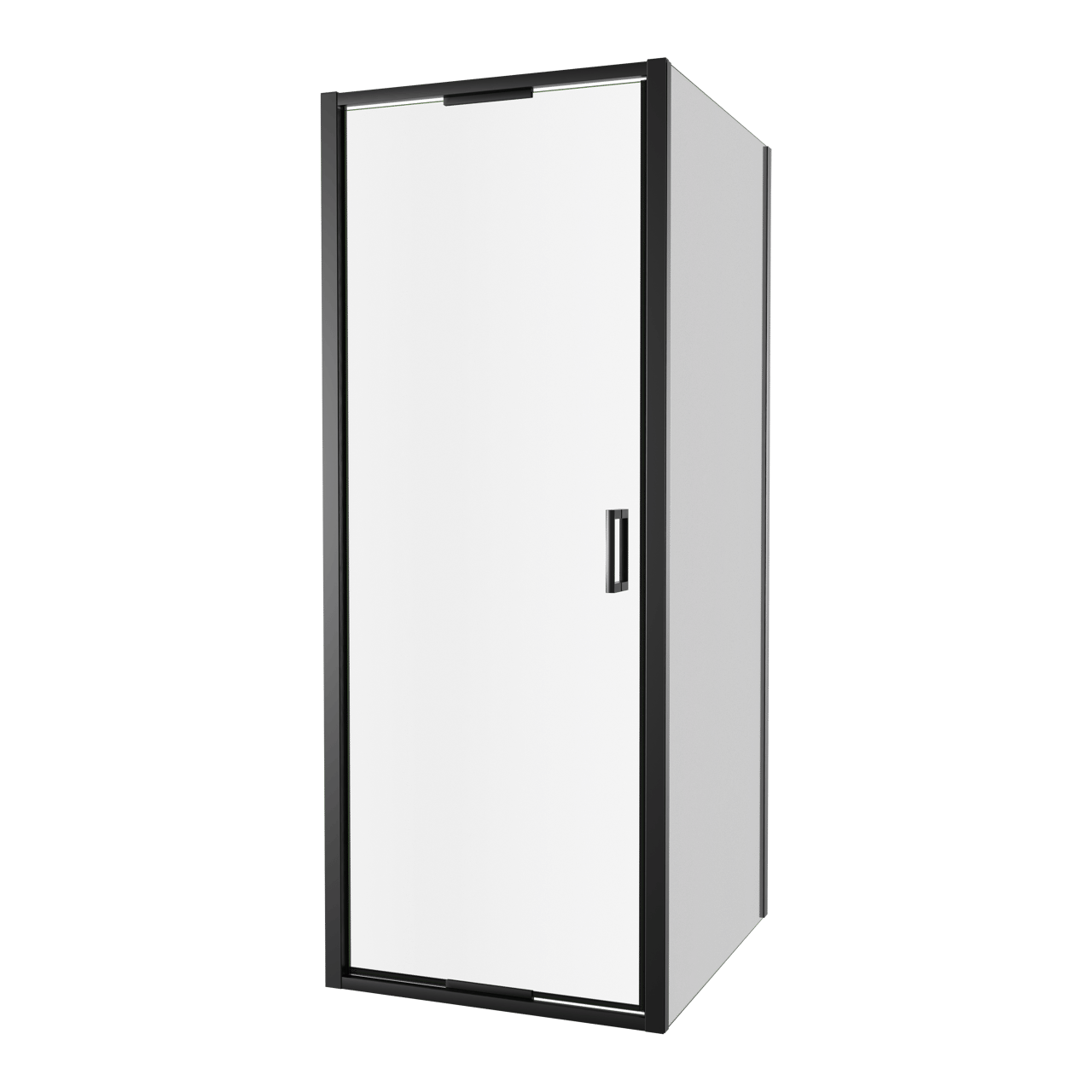 Luca Varess Vidor In douchecabine met draaideur en vaste zijwand 80 x 90 cm helder glas mat zwart profiel