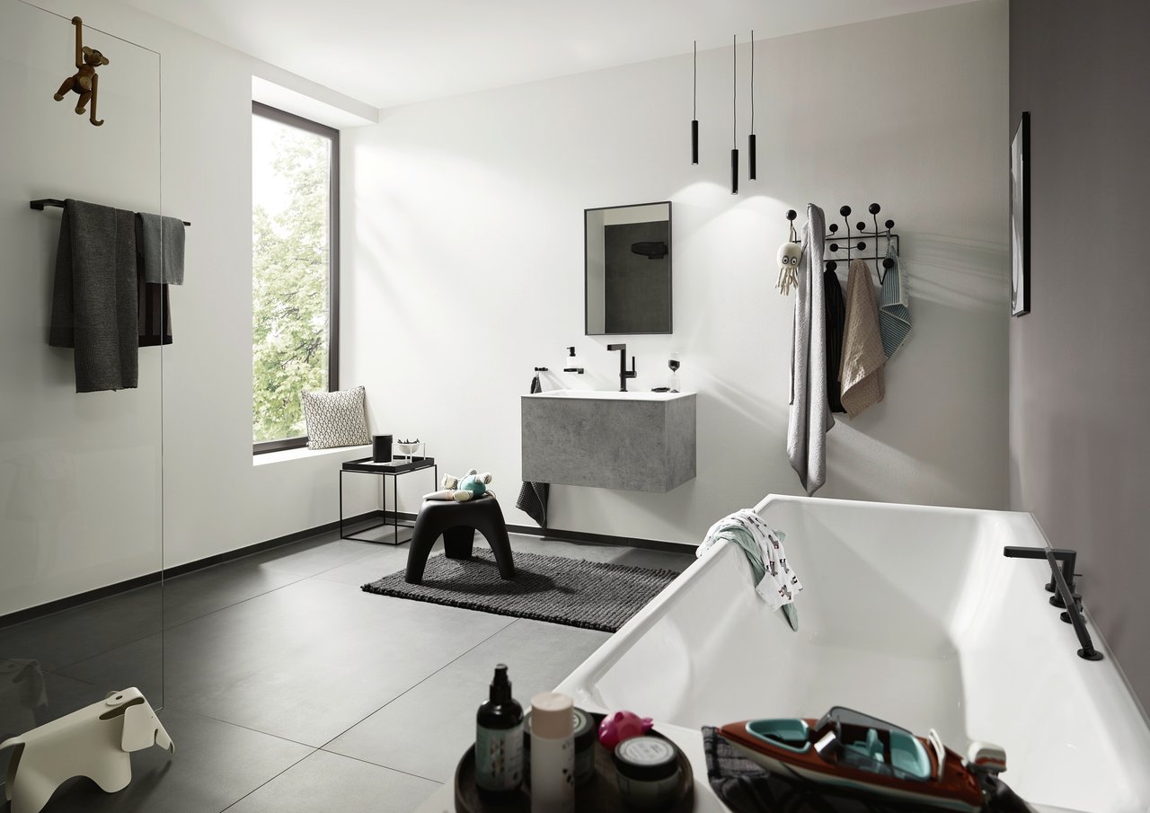Hansgrohe Finoris 260 Hohe Waschtischarmatur Schwarz Matt