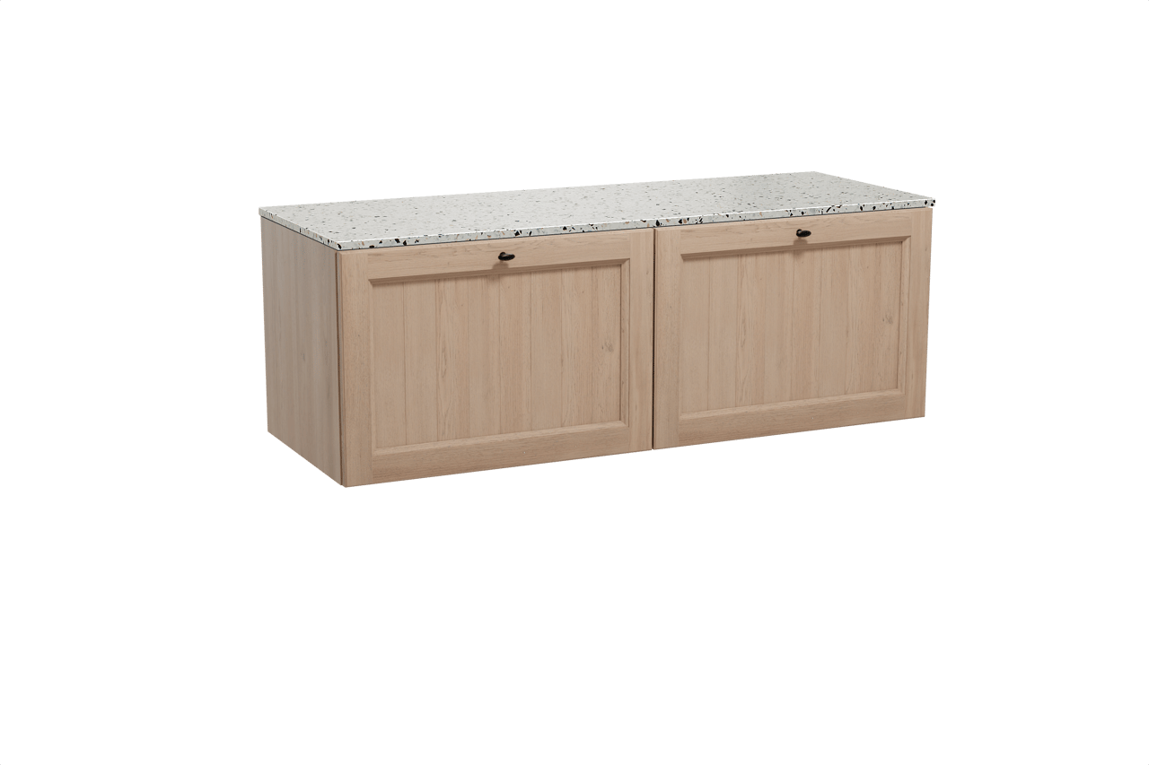 Balmani Lemon Badmöbel mit Stretto Waschtischplatte für Aufsatzwaschbecken