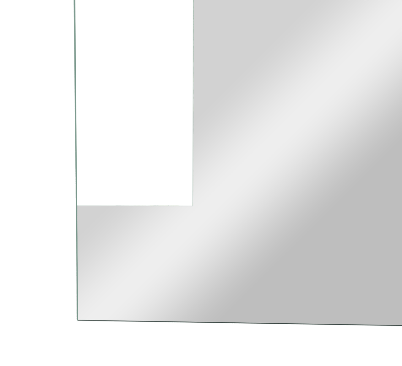 Linie Lunar miroir rectangulaire lumineux 90 x 80 cm