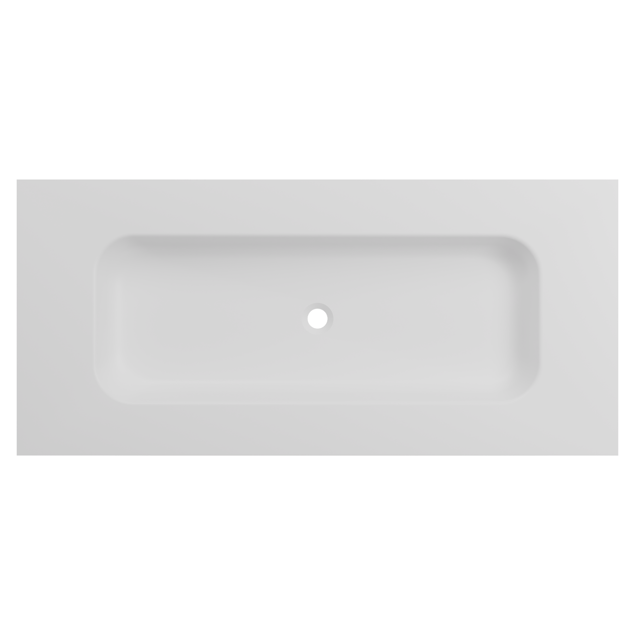 Balmani Eclips plan simple Solid Surface blanc mat 120 x 55 cm