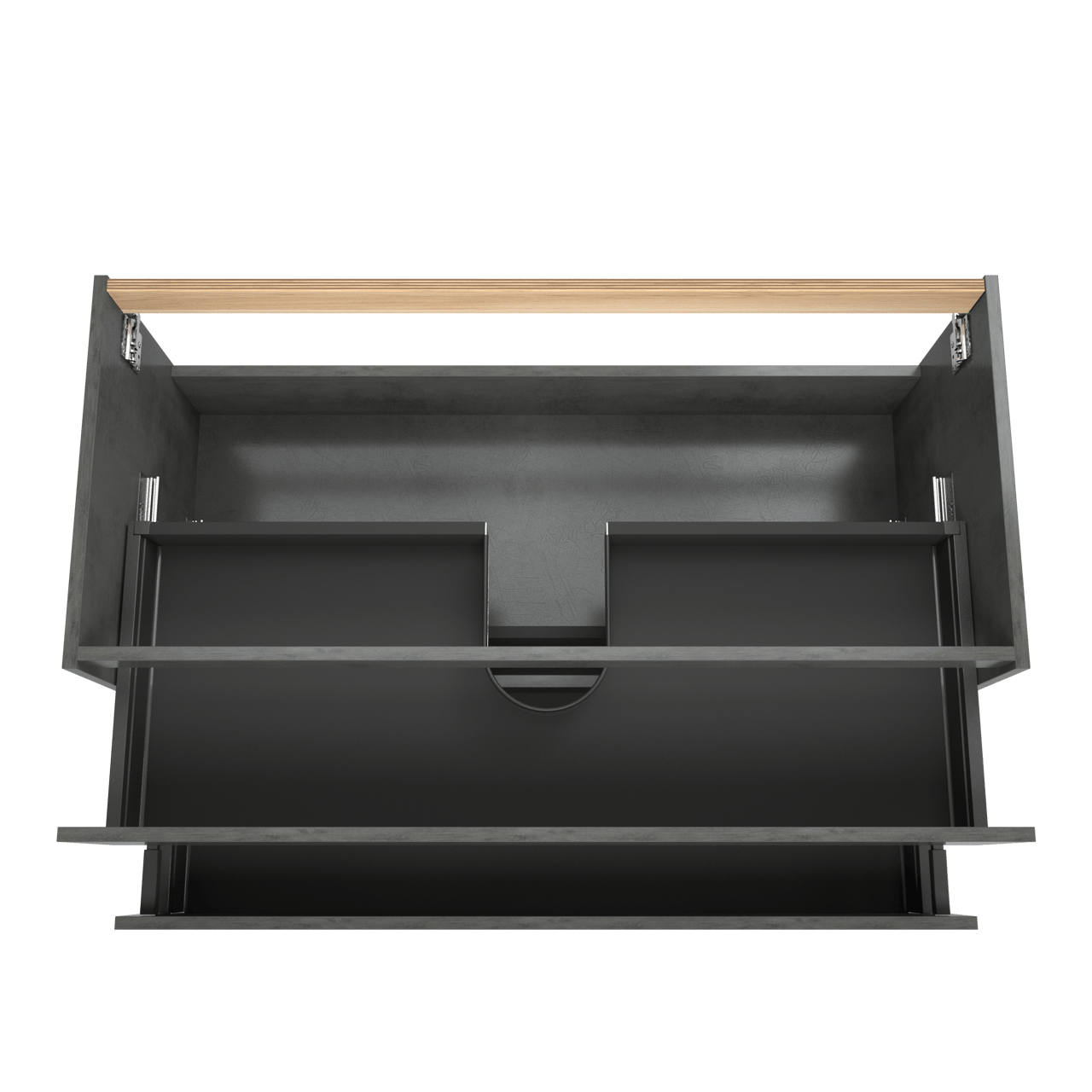 Balmani Lucida zwevende wastafelonderkast 120 x 55 cm beton donkergrijs 2 lades