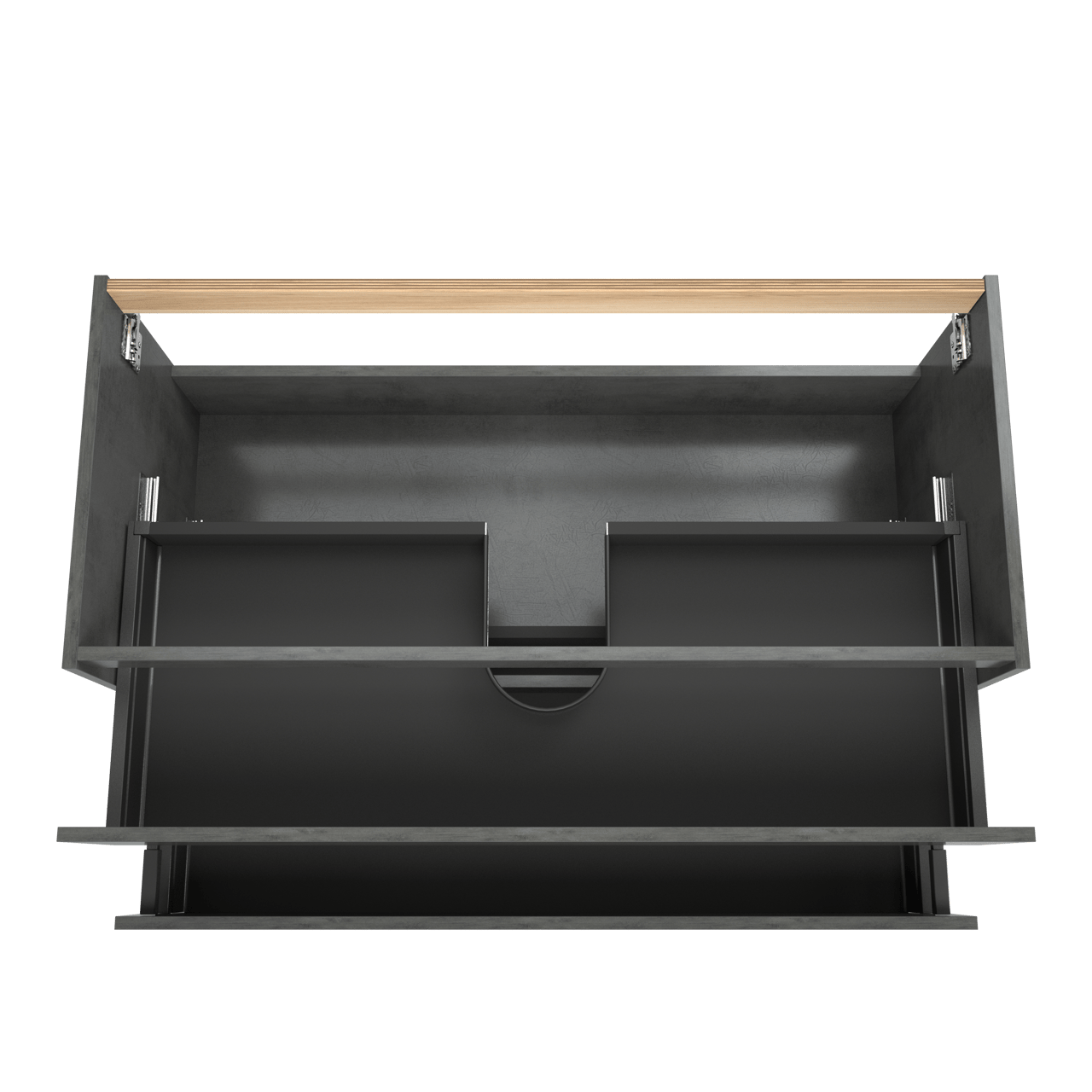 Balmani Lucida meuble sous-lavabo suspendu 120 x 55 cm béton gris foncé 2 tiroirs