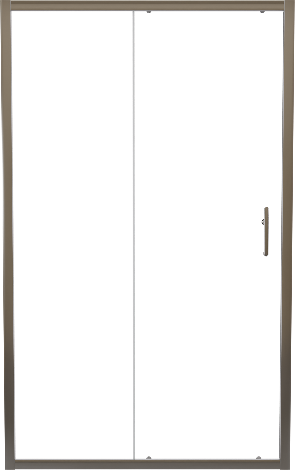 Linie Cadiz porte coulissante 120 cm x 190 cm verre transparent profil chrome brossé