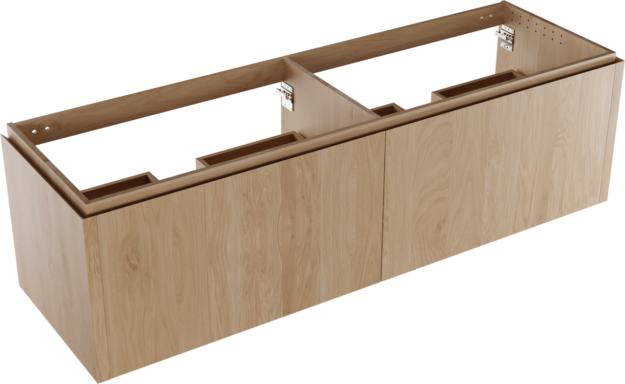 Balmani Eclips meuble sous-lavabo suspendu 180 x 55 cm Chêne naturelle 4 tiroirs