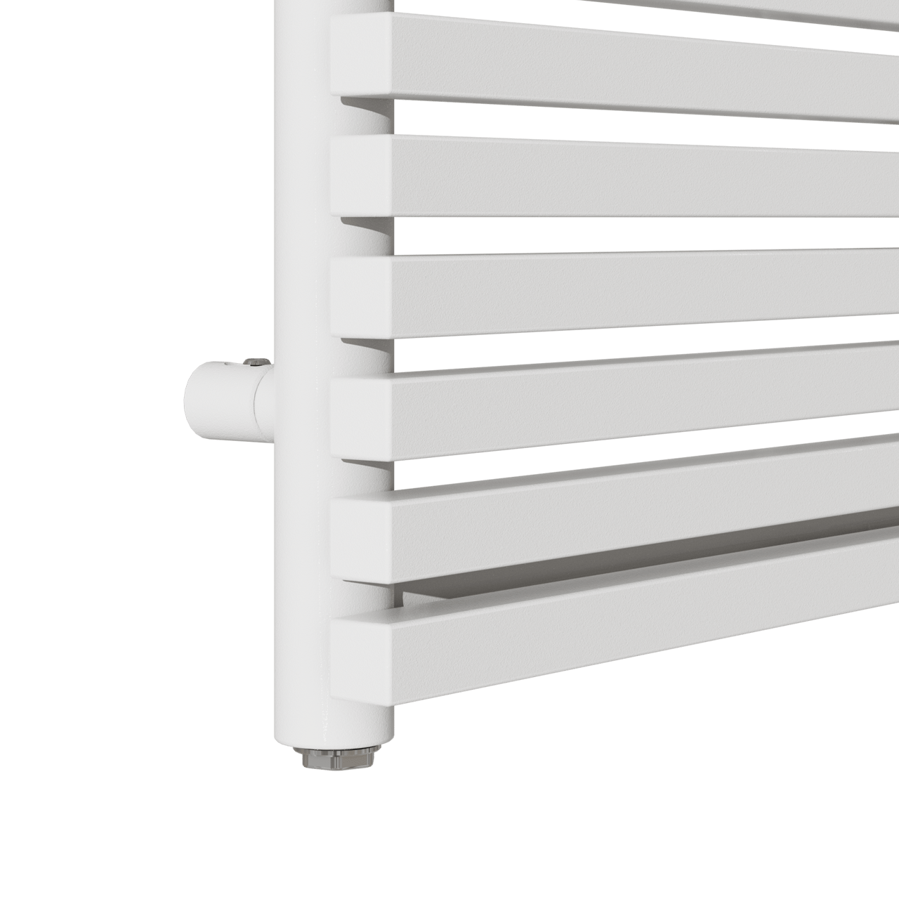 Vipera Vesuvio enkele handdoekradiator 60 x 180 cm elektrische verwarming Glanzend Wit zij- en middenaansluiting 1.385W, weerstand inbegrepen