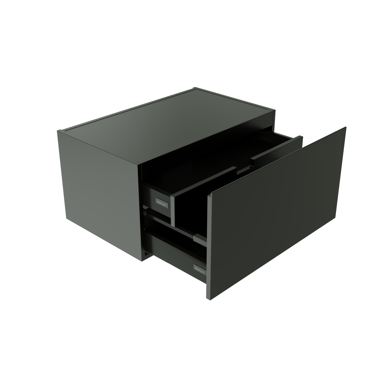 Balmani Studio meuble sous-vasque suspendu 90 x 50 cm noir mat 2 tiroirs