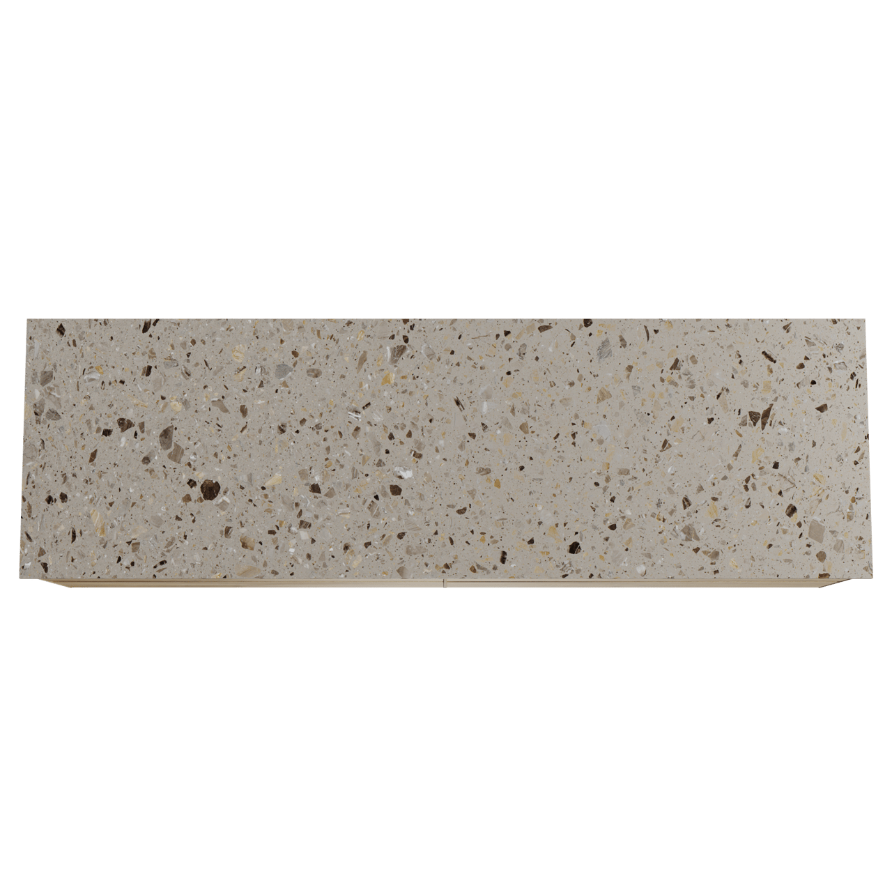 Balmani Mitra meuble salle de bains suspendu 180 x 55 cm chêne brut avec Stretto tablette simple ou double en terrazzo greige terrazzo