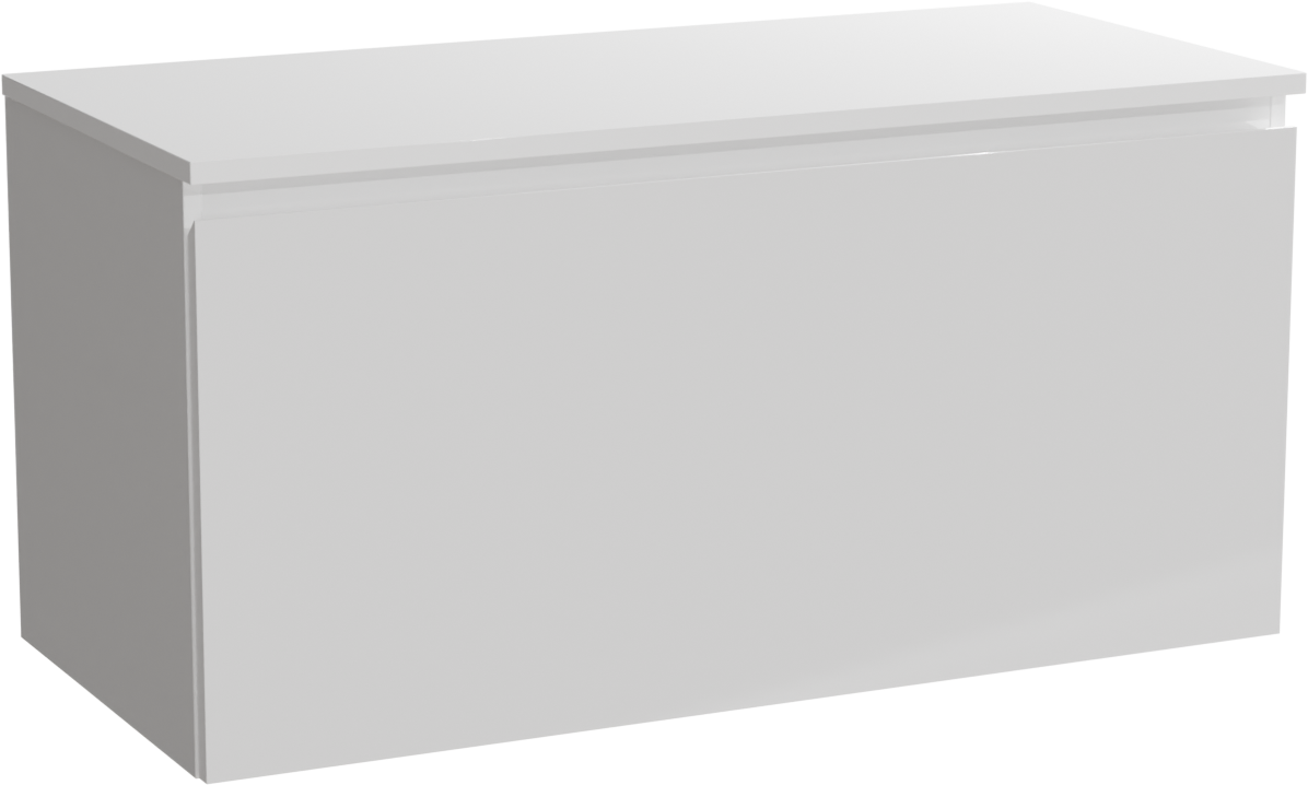 Linie Lado meuble salle de bains avec tablette pour vasques Lado