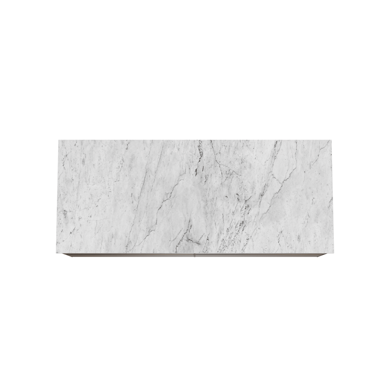 Balmani Mitra meuble salle de bains suspendu 135 x 55 cm noyer américain avec Stretto tablette simple ou double en marbre carrara