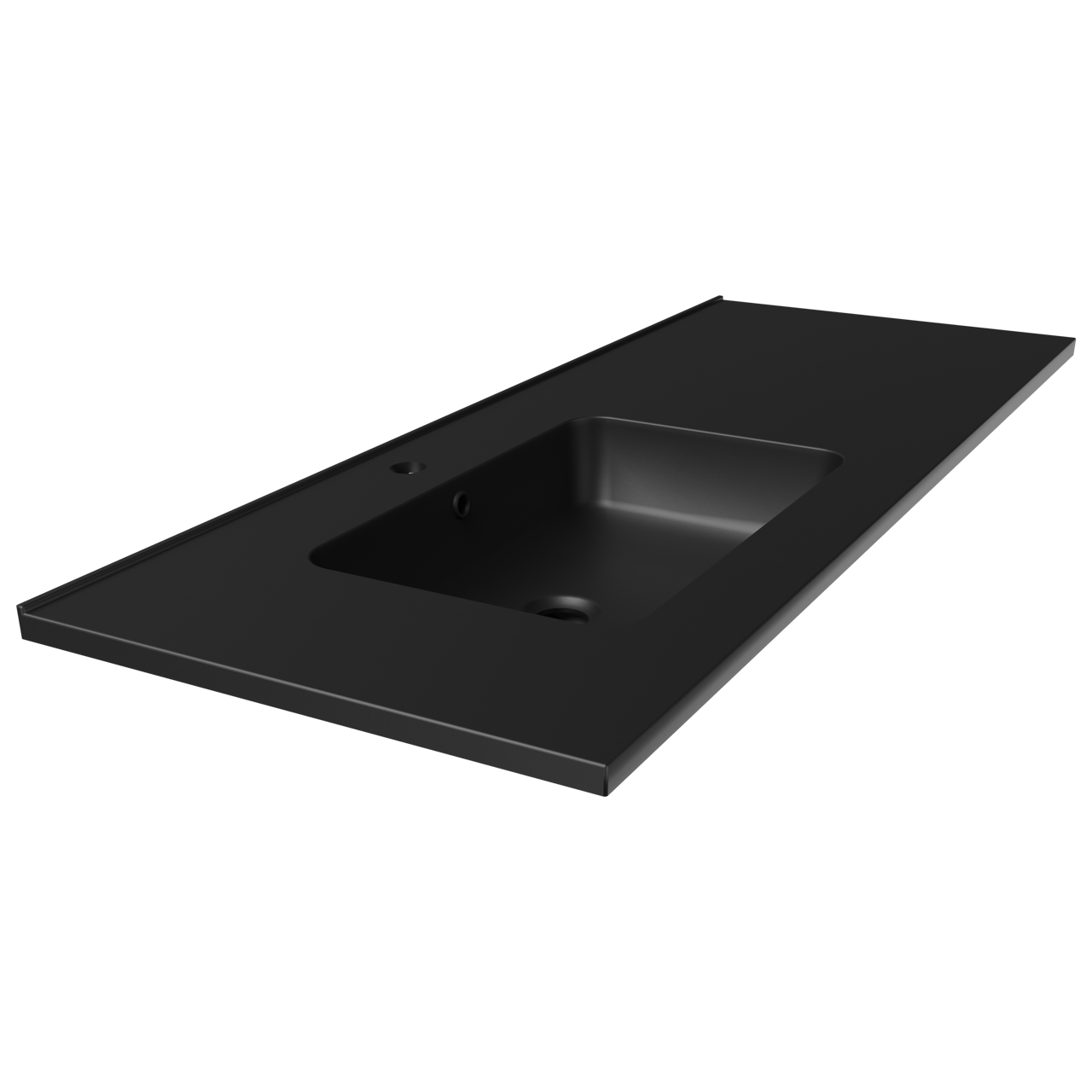 Linie Vano Waschtisch links Matt Schwarzer Verbundmarmor 120 x 46 cm