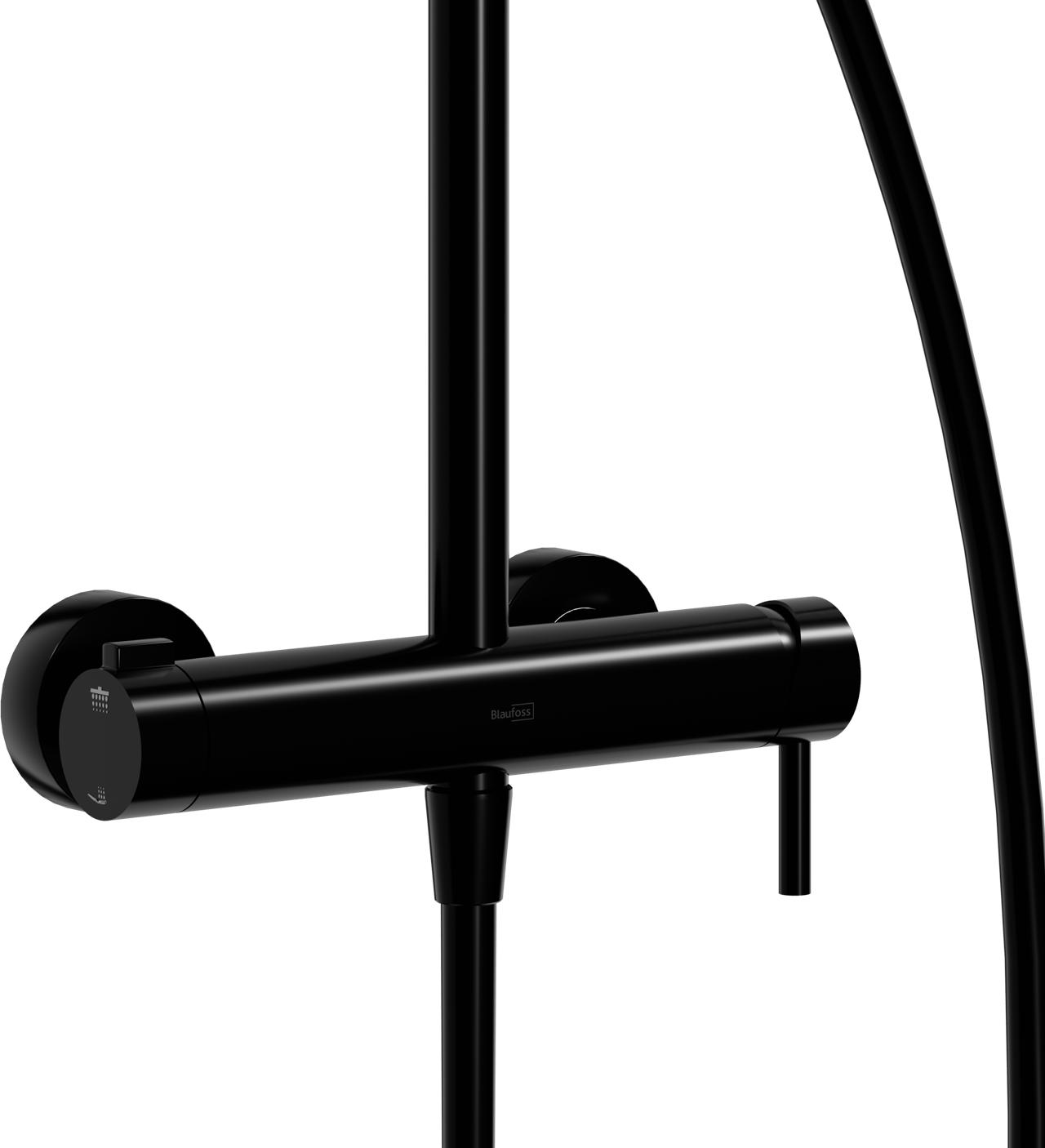 Blaufoss Round 300 colonne de douche de pluie mitigeur Noir Mat