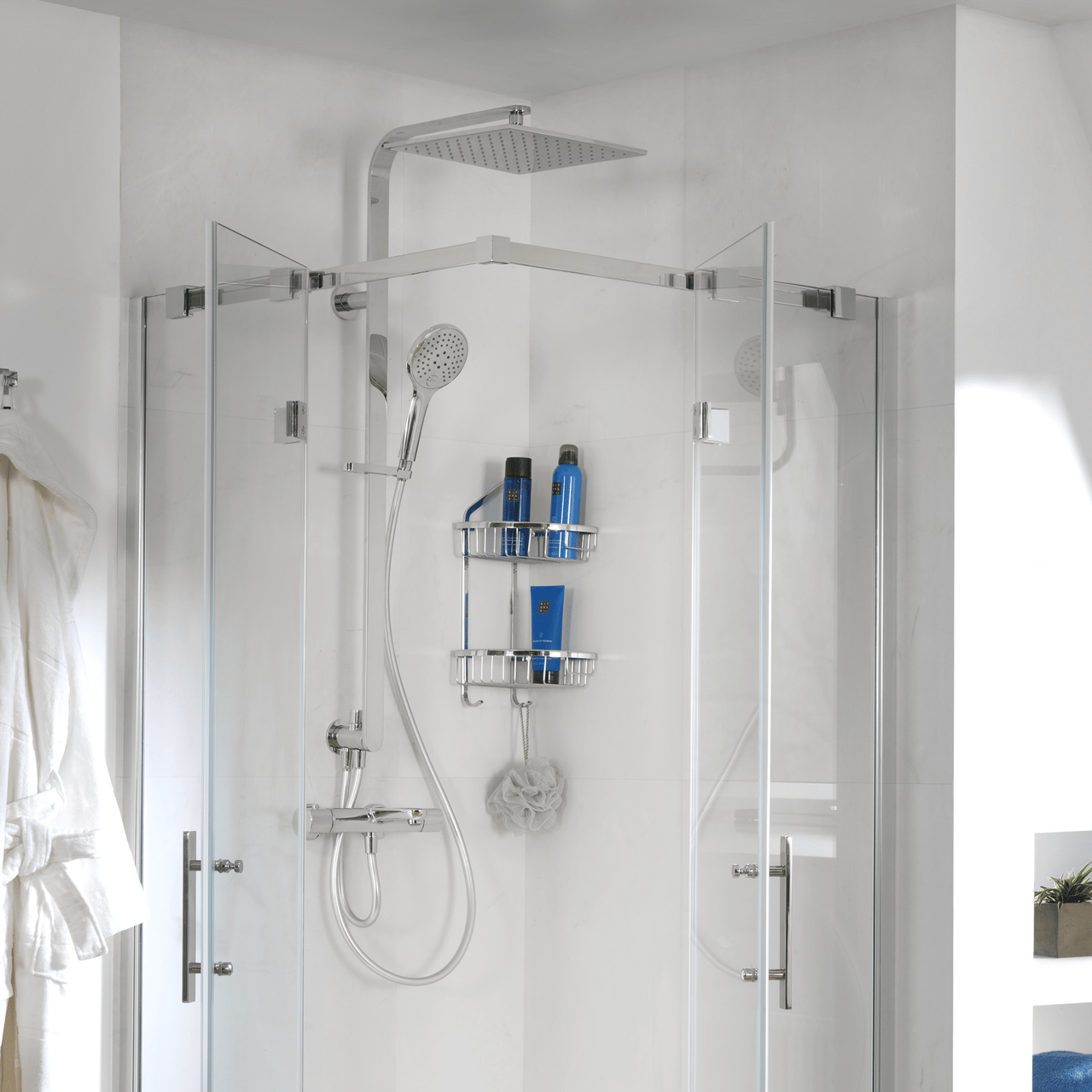 Blaufoss Versa 300 Square regendouchekit chroom