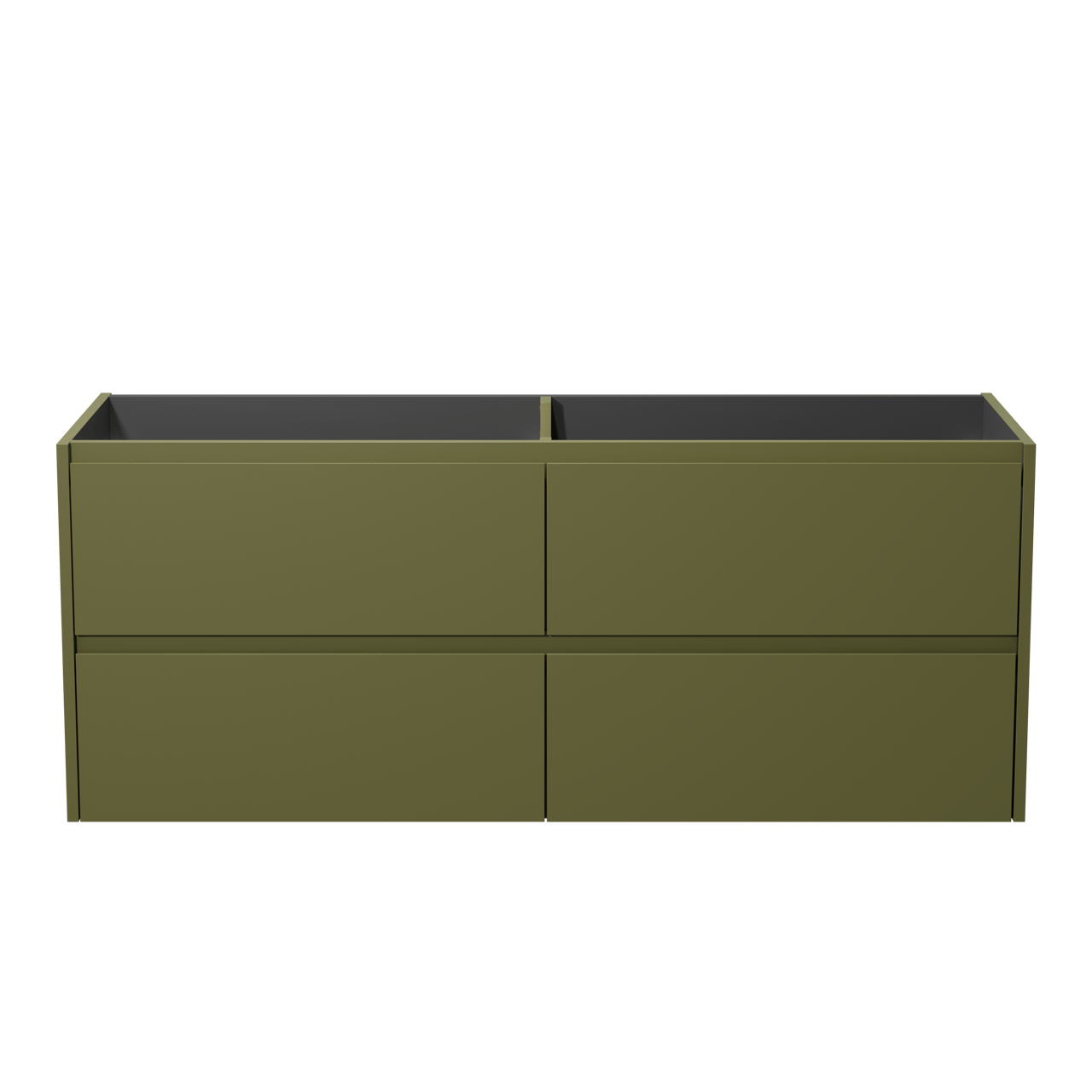 Storke Seda zwevende wastafelonderkast 150 x 52 cm olijfgroen 4 lades