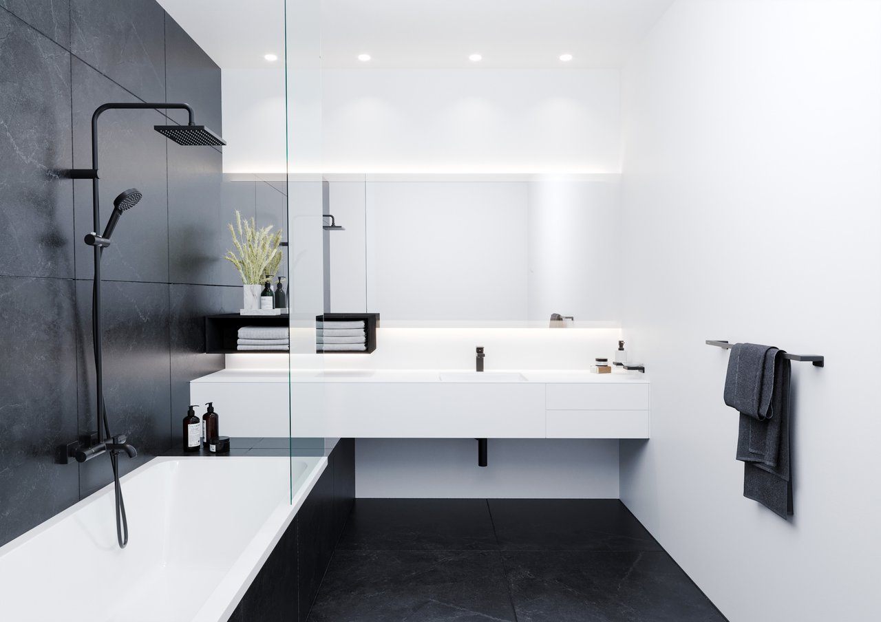 Hansgrohe Flowstar Ablauf für Handwaschbecken schwarz matt