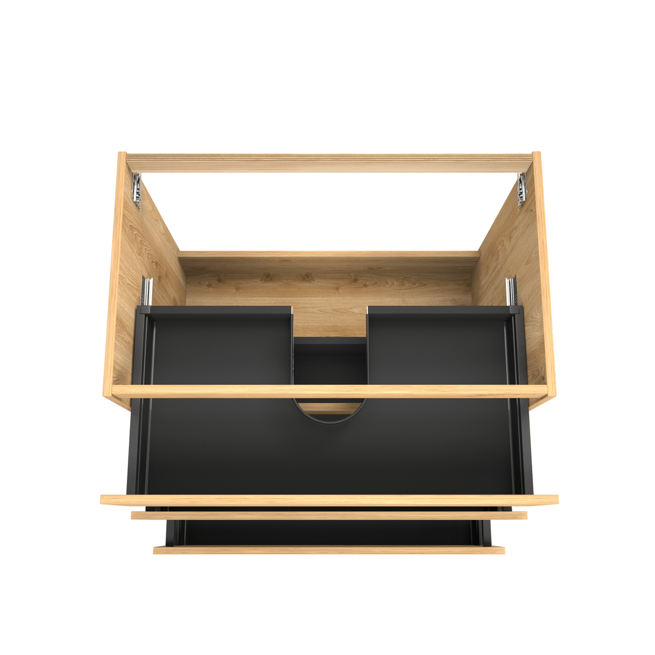 Balmani Lucida meuble sous-vasque a poser 90 x 55 cm chêne brut 3 tiroirs