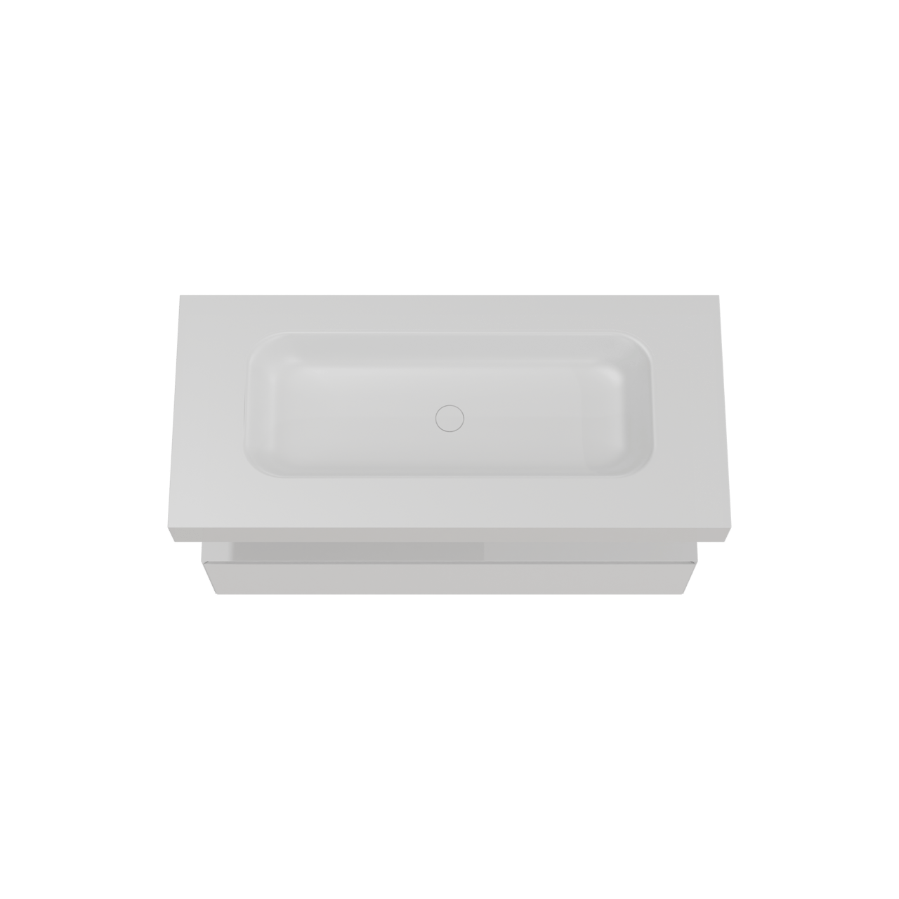 Balmani Mitra Elements meuble salle de bains suspendu 120 x 55 cm blanc mat avec Arcato lavabo simple pour 2 trous de robinet en solid surface blanc mat