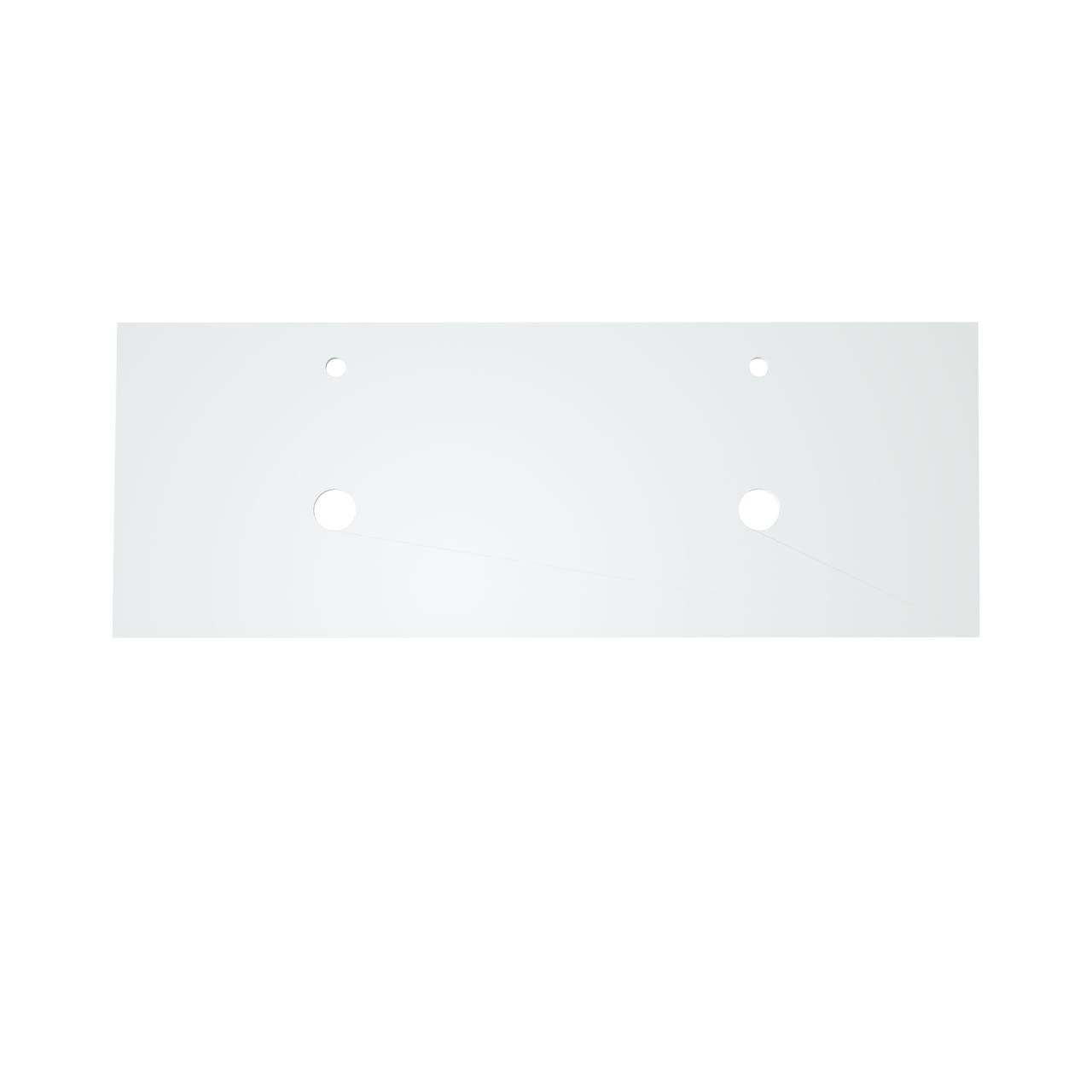 Balmani Facetta Doppelwaschtischplatte, Solid Surface matt, 150 x 55 cm