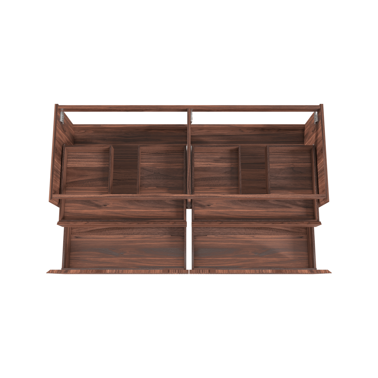 Balmani Fila zwevende wastafelonderkast 150 x 55 cm fineer notelaar 4 lades