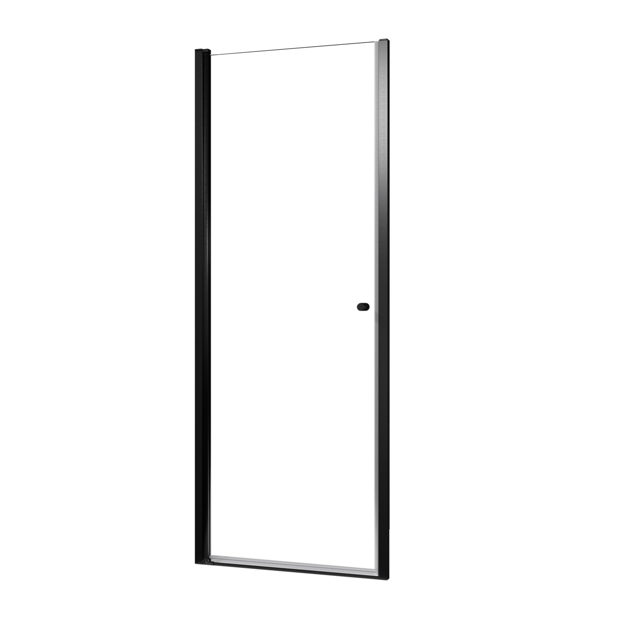 Luca Varess Kuresa porte pivotante 80 x 200 cm verre transparent profil noir mat
