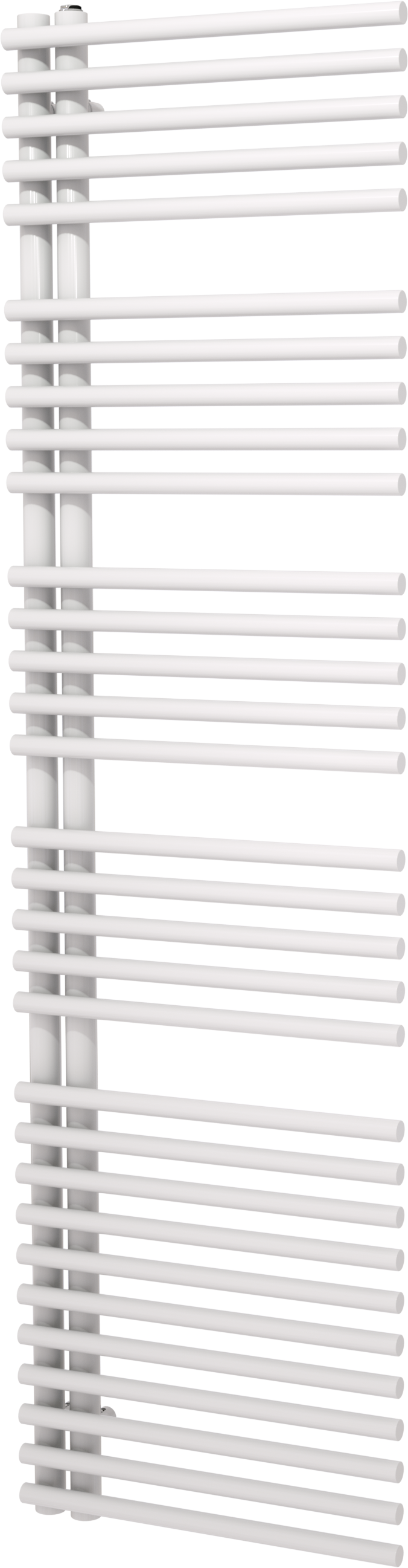 Vipera Nevada enkele handdoekradiator 50 x 180 cm centrale verwarming Glanzend Wit zijaansluiting 934W
