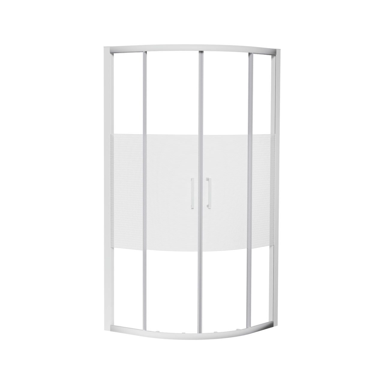 Luca Varess Talan douche schuifdeur 90 x 200 cm gestreept glas glanzend wit profiel