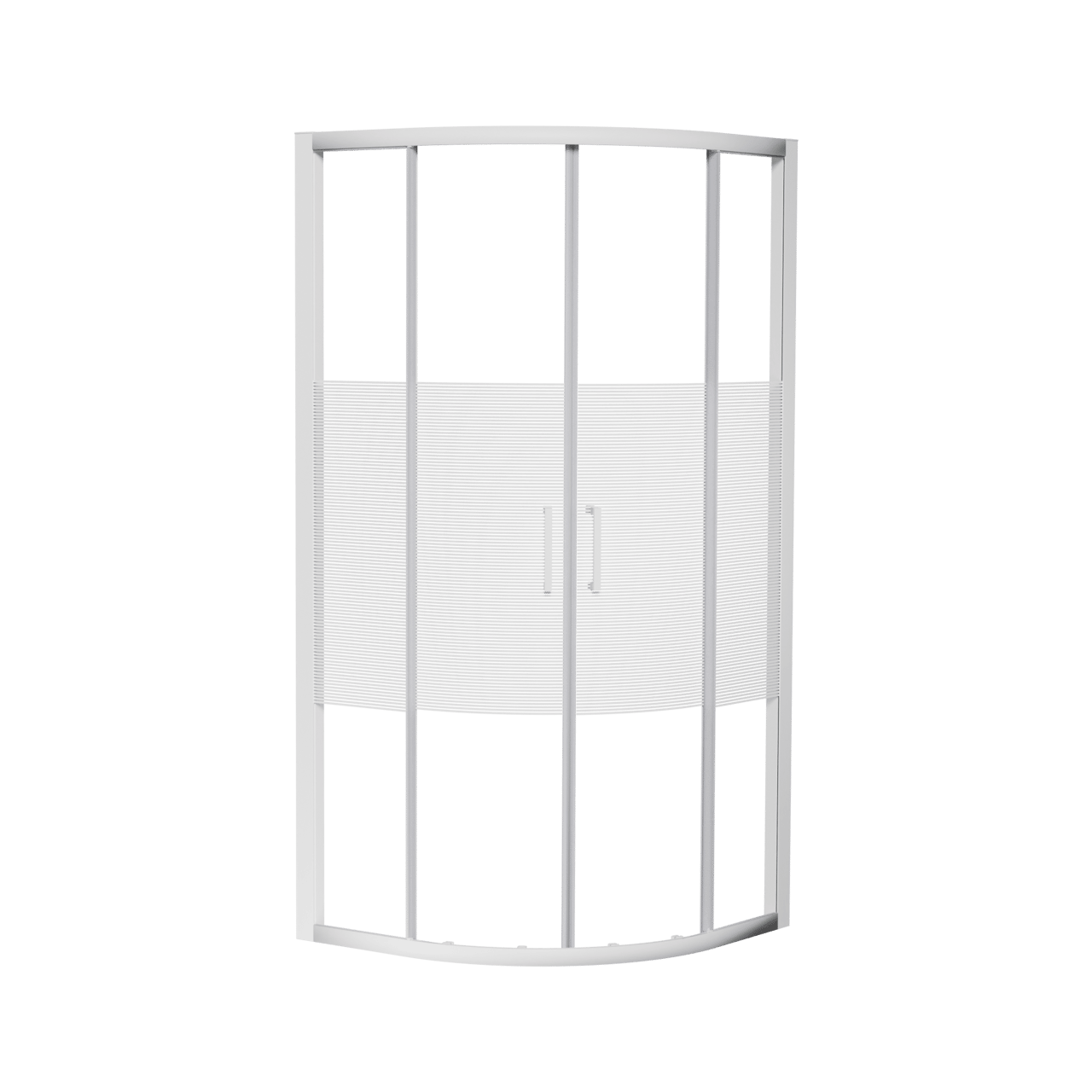 Luca Varess Talan douche schuifdeur 90 x 200 cm gestreept glas glanzend wit profiel