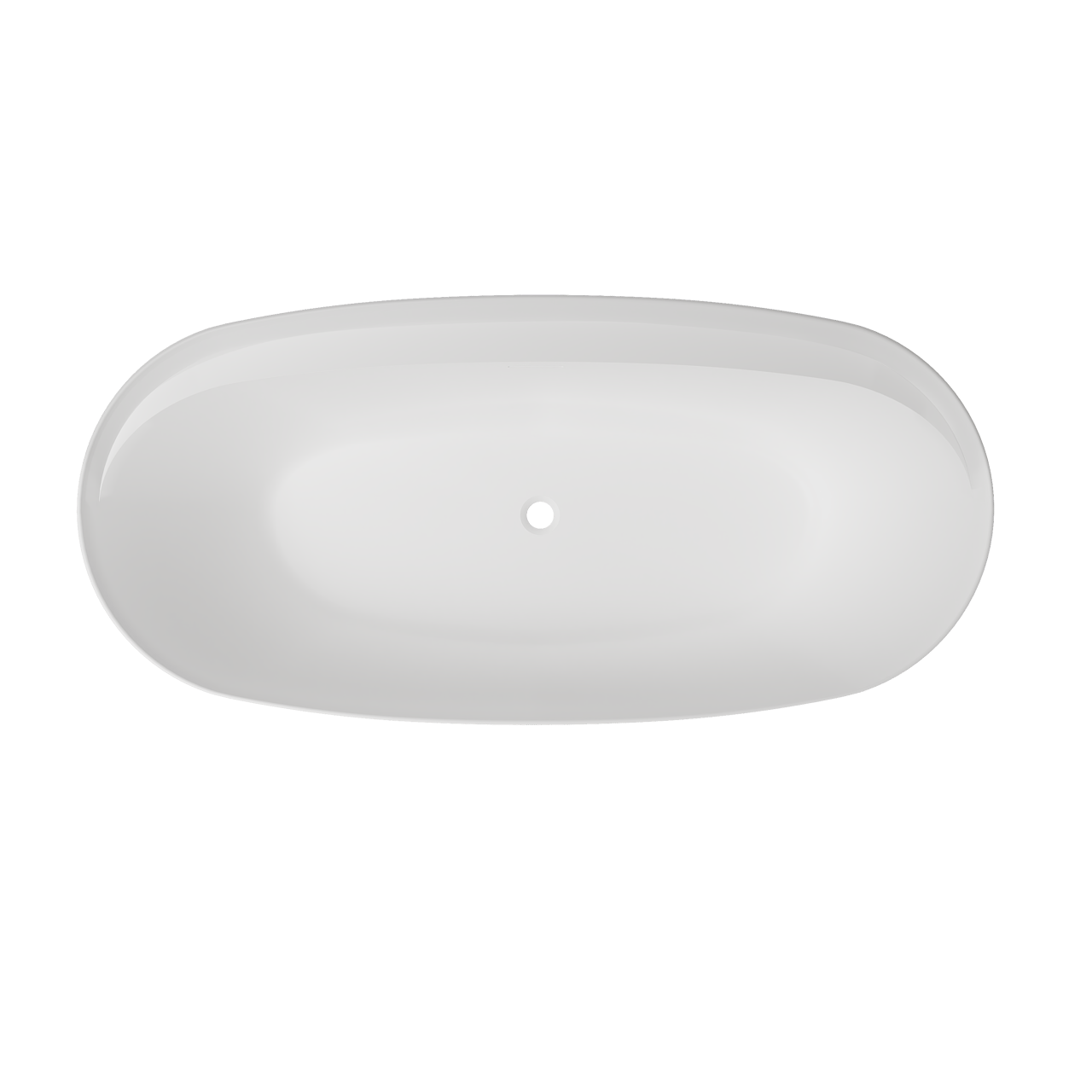 Luca Varess Sutilo ovaal vrijstaand bad 160 x 75 cm acryl mat wit met geïntegreerde legplank