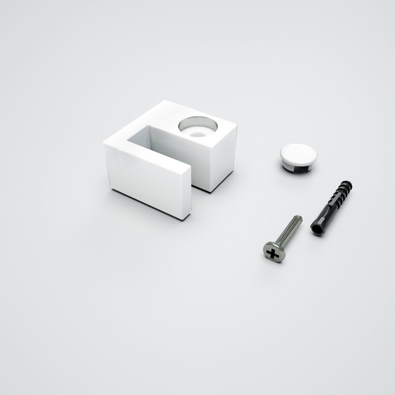 Balmani Modular Fixierungsblock, Glas weiß matt