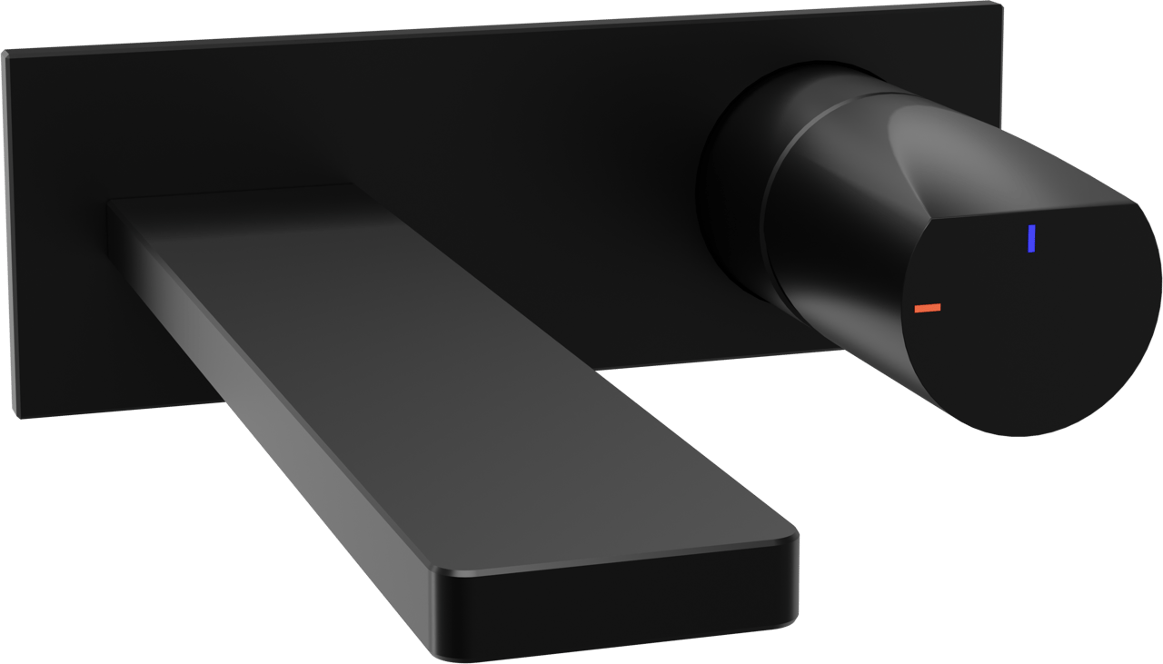 Blaufoss Eris EcoStart robinet de lavabo encastré Noir Mat incl élément intégré