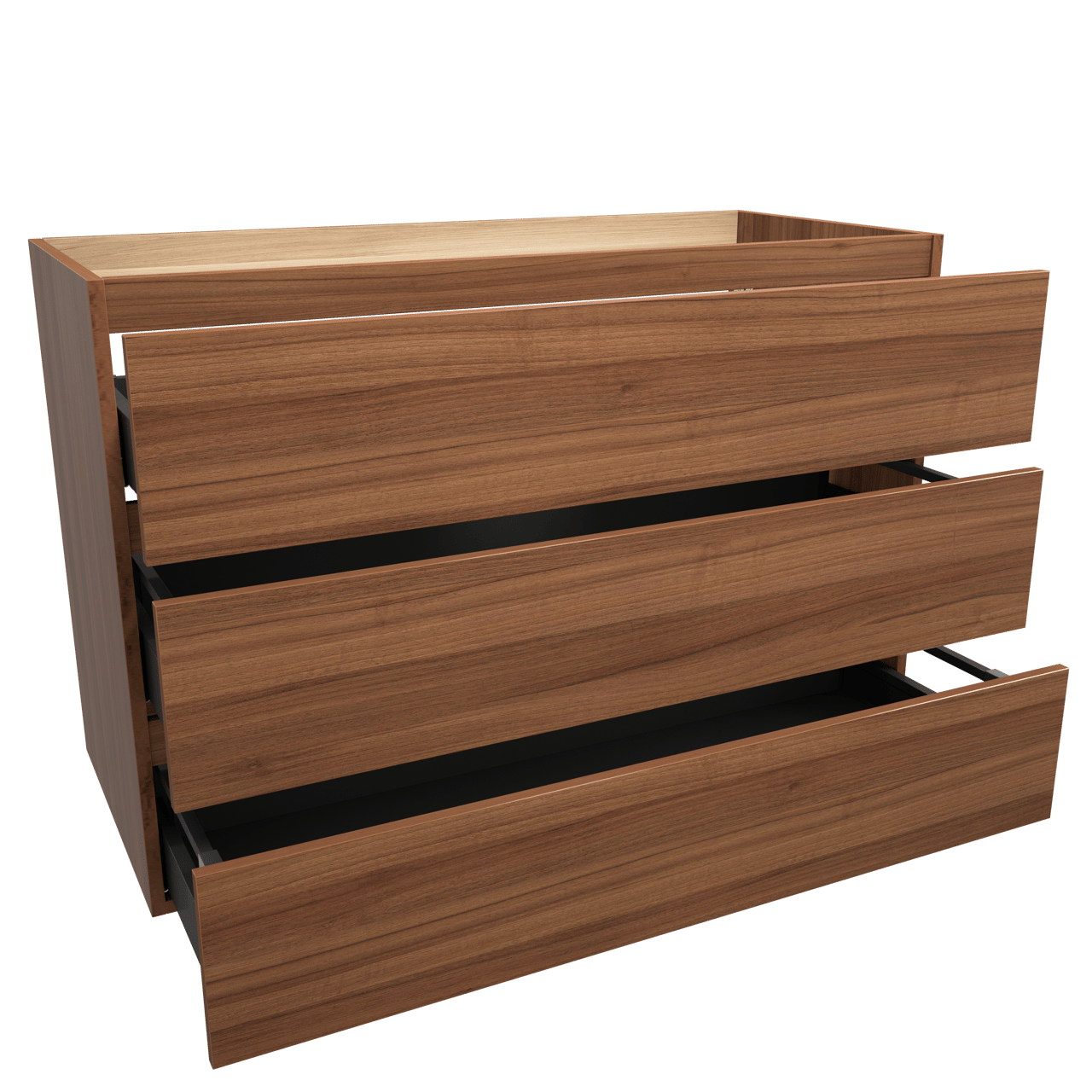 Balmani Lucida staande wastafelonderkast 120 x 55 cm notenhout 3 lades