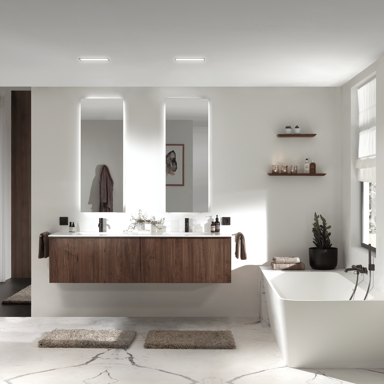 Blaufoss Noma handdoekhouder mat zwart 41cm