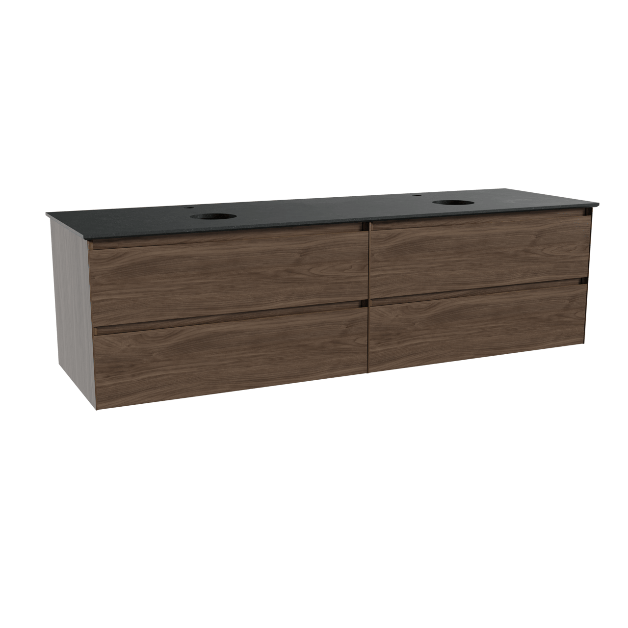 Balmani Mitra Badmöbel mit Facetta Waschtischplatte für Aufsatzwaschbecken